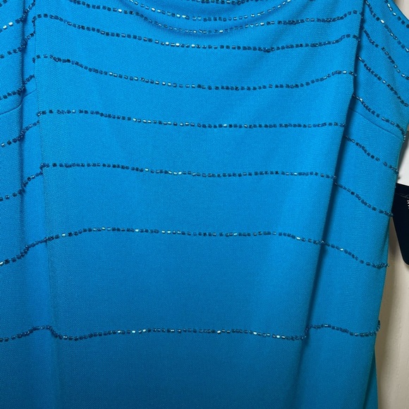 Rimini turquoise beaded beaded dress sz 8 - Picture 2 of 9